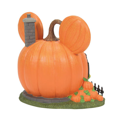Department 56 Disney Village Halloween Mickey Mouse Pumpkintown House Lit Building, 5.83 Pulgadas, Multicolor