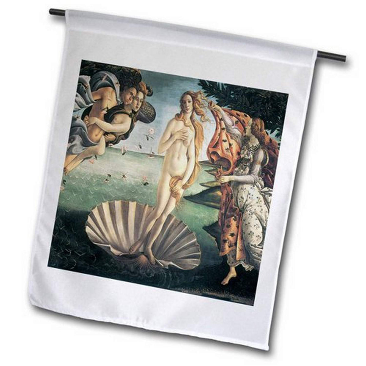 3dRose FL_127039_2 "Birth of Venus by Sandro - Bandera de jardín, 18 x 27 Pulgadas