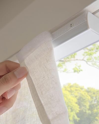 CHICOLOGY - Persianas Romanas para Ventanas, persianas para el hogar, 31 Pulgadas de Ancho x 64 Pulgadas de Alto, Blanco pacífico (Filtro de luz)