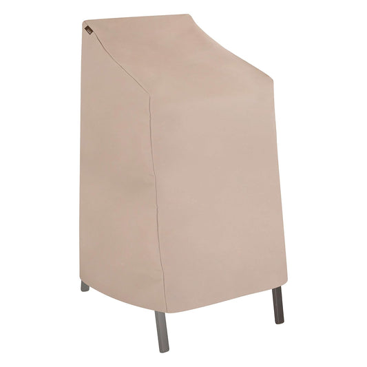 MODERN LEISURE Chalet - Funda apilable para Silla de Bar con Respaldo Alto, Tela Resistente a la Intemperie, protección de Muebles de Exterior Perfecta para Patio, terraza y Porche, 27 Pulgadas de