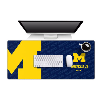 YouTheFan NCAA Florida State Seminoles Logo Series Desk Pad, Team Colors - Michigan Wolverines