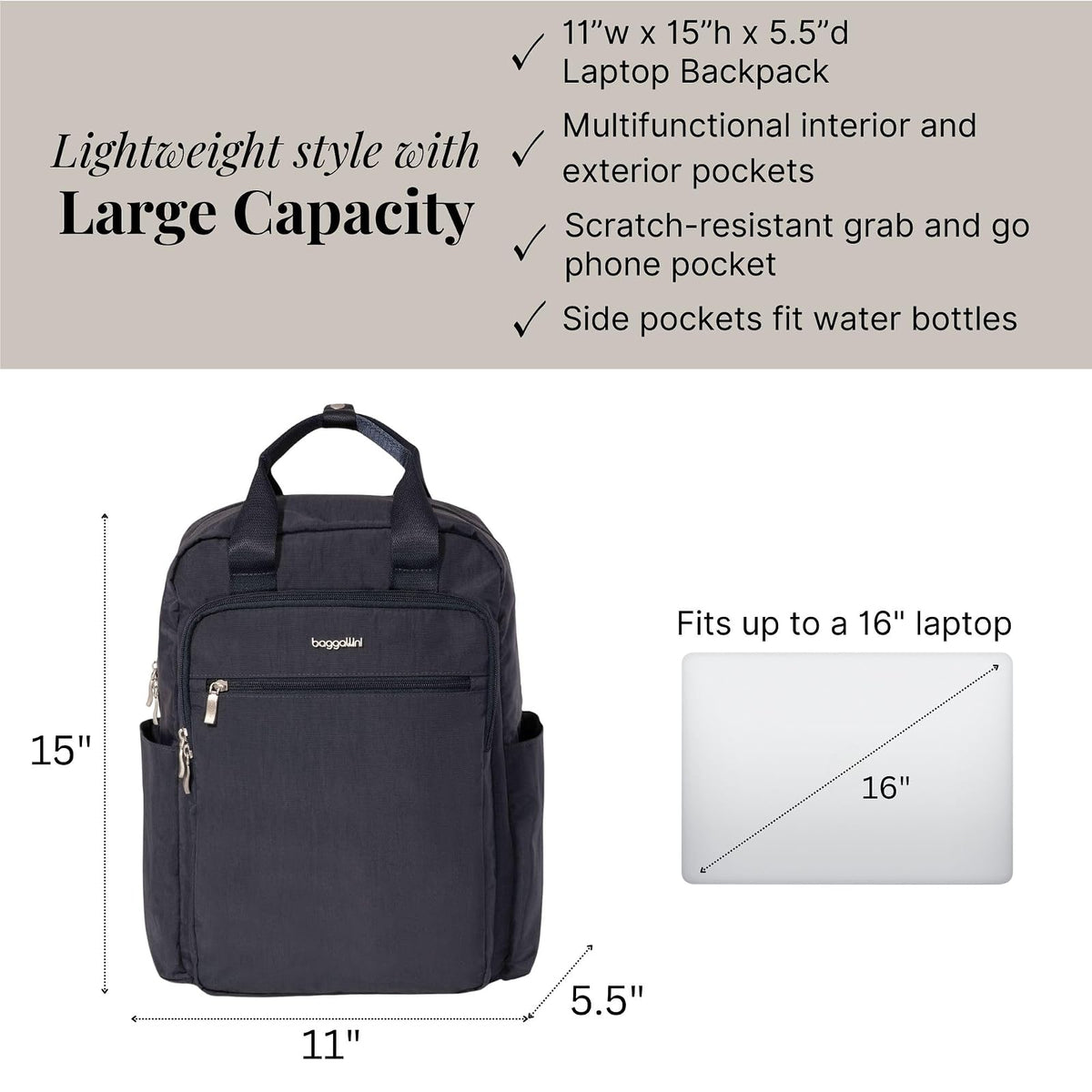 Commuter Laptop Backpack Mochila para portátil Commuter Mujer