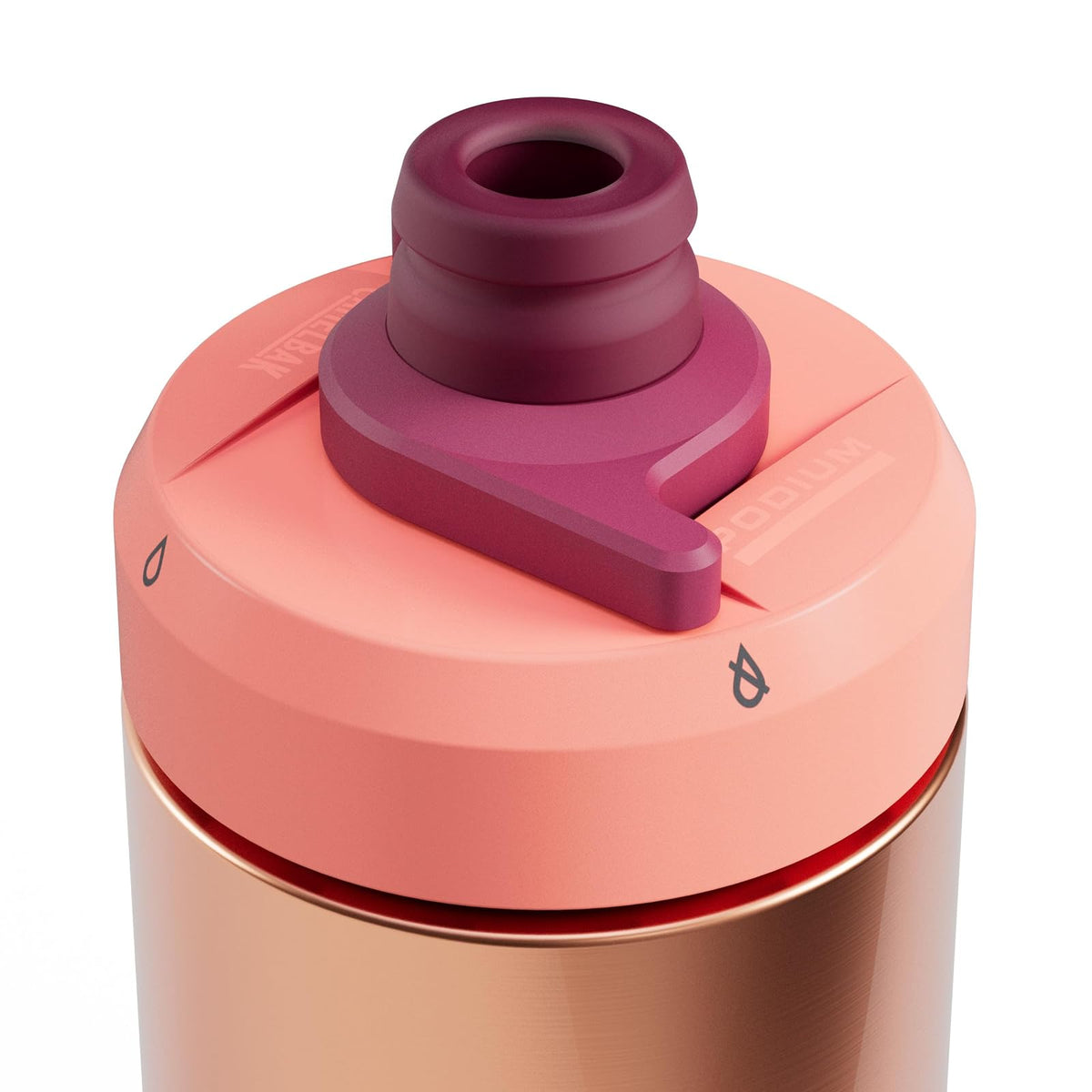 CamelBak Podium - Botella de Agua aislada de Acero para Bicicleta, Color Mercurio, 22 onzas