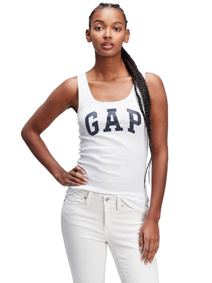 Gap camiseta sin mangas acanalada para mujer - Blanco - White - CH
