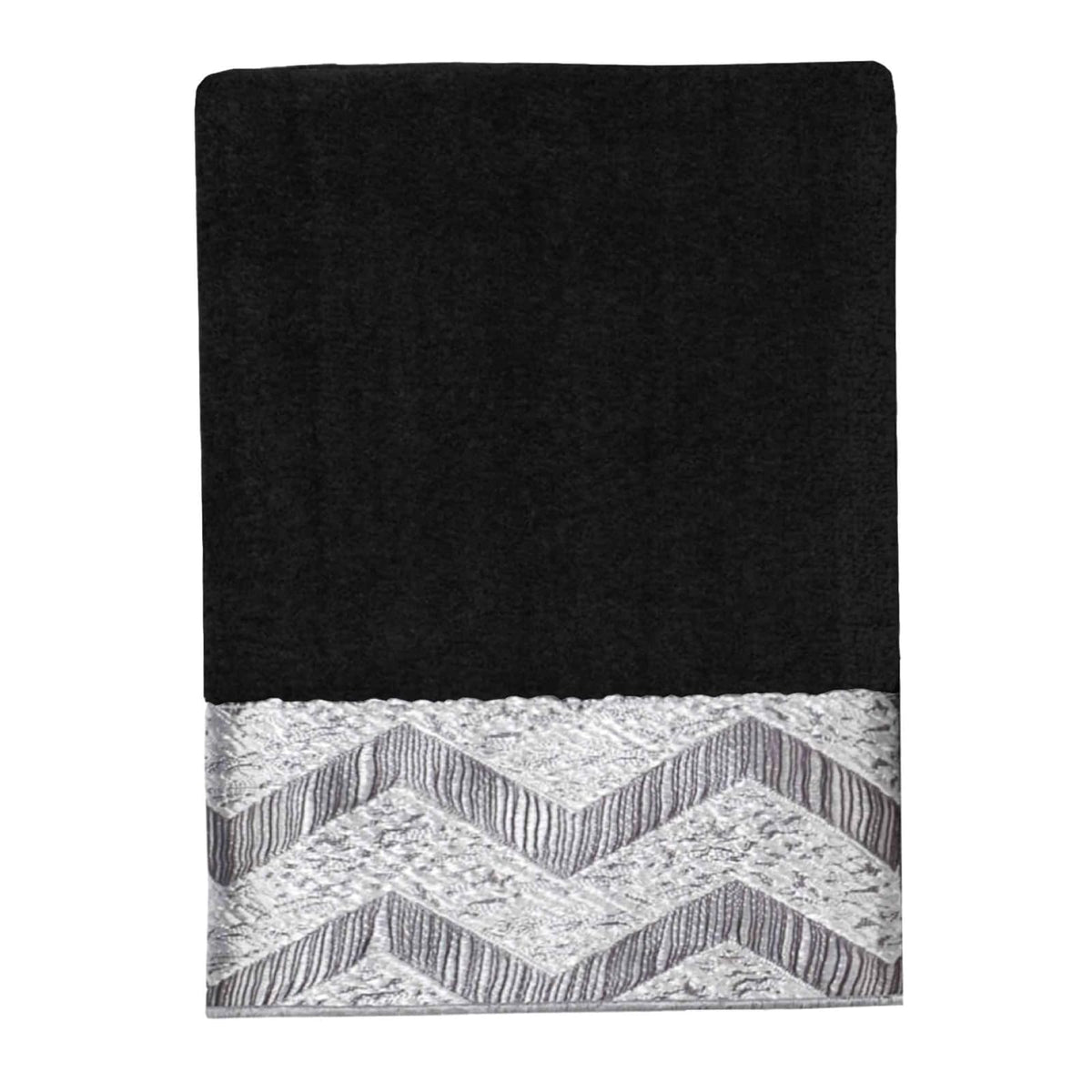 Avanti Linens - Toalla de Mano, algodón Suave y Absorbente (colección Chevron Galaxy, Negro) - Negro - Toalla de mano