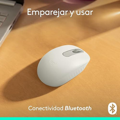 Logitech M196, Mouse inalámbrico Bluetooth, Mouse Compacto y portátil para laptops, Tablets y más, batería con duración de 12 Meses, Compatible con PC y Mac, Windows y macOS - Blanco