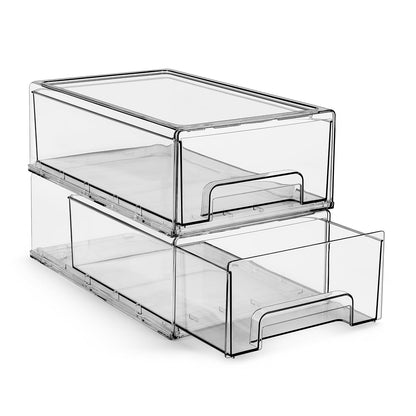Sorbus Organizador de Refrigerador Apilable, Paquete de 2 - Medium - 2 Paquete