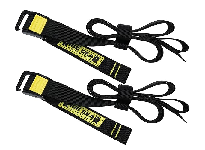 Nelson-Rigg RG-STRAPS60 Correas de Carga USA Rigg Straps, Longitud Máxima 60 Pulgadas, Gancho de Aluminio Aeronáutico, Par, Negro