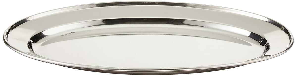 Winco Platón Ovalado de Acero Inoxidable - 35.56 cm (14 pulgadas)