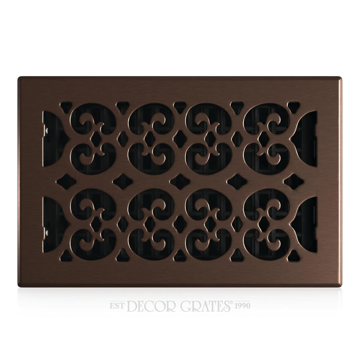 Decor Grates - Cubierta decorativa de rejilla de ventilación de aire de 6 x 10 pulgadas, palanca de control ajustable, cubiertas de ventilación de piso de CA para rejillas de ventilación de piso del