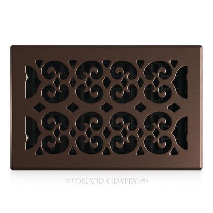 Decor Grates - Cubierta decorativa de rejilla de ventilación de aire de 6 x 10 pulgadas, palanca de control ajustable, cubiertas de ventilación de piso de CA para rejillas de ventilación de piso del