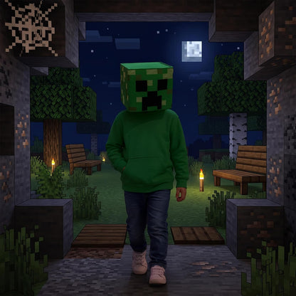 Accesorio Oficial Minecraft, Cabeza de Creeper, Unitalla