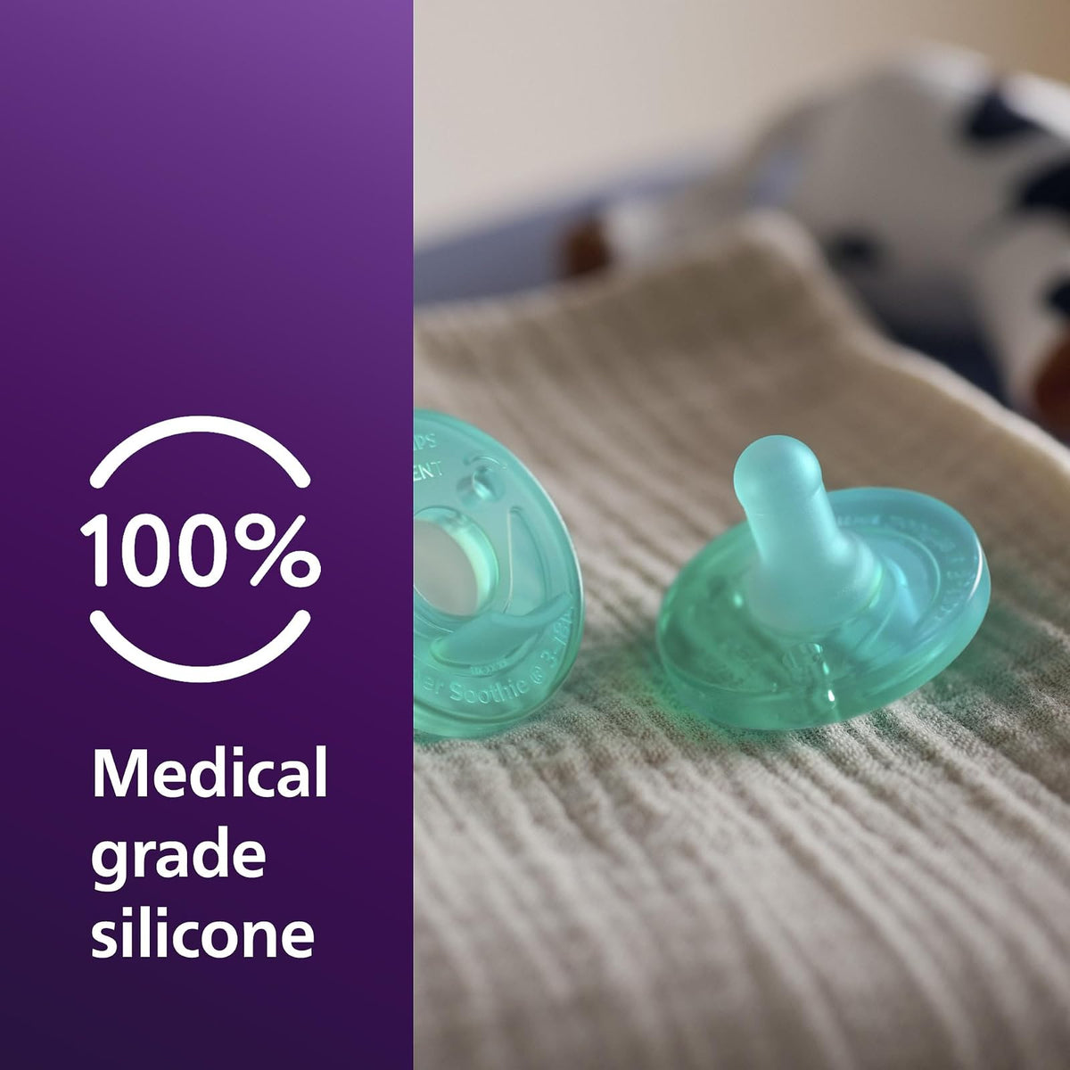 Philips AVENT Soothie SCF192/45 3-18 meses, verde/verde, paquete de 4