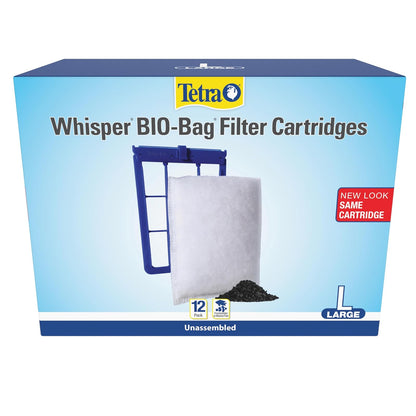 Tetra Repuesto para filtro Whisper Bio-Bag grande, sin ensamblar, 12 piezas