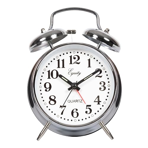 Equity by La Crosse Reloj despertador análogo de doble campana