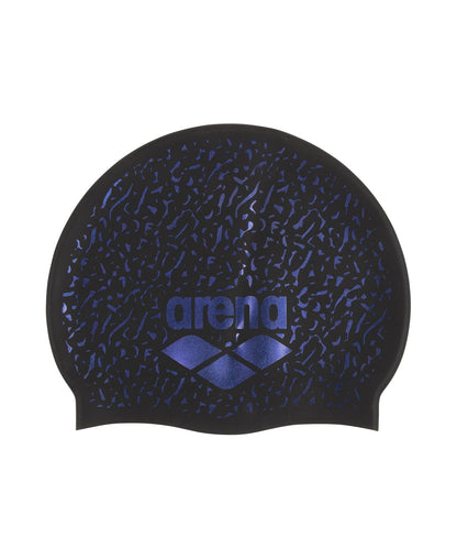 Arena Shine Gorro de Natación de Silicona Unisex - Negro - Ciruela