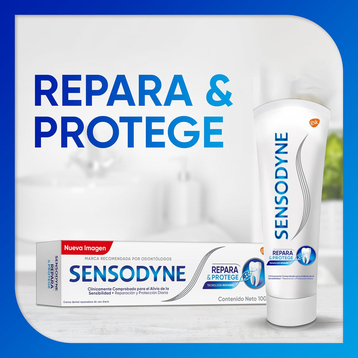 Sensodyne Repara & Protege Pasta Dental para dientes sensibles, 100g (Paquete de 2)