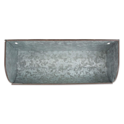 DII - Decoración de Metal galvanizado, rústica Granja, estantes de Pared montados en Plata, 16 x 7 x 3.5, 2 Piezas
