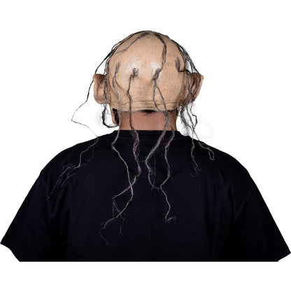 REV Gollum Máscara Látex | Licencia Oficial Señor de los Anillos Adulto | Disfraz Halloween Cosplay | Detalle Realista con Cabello y Dientes Terroríficos Talla M