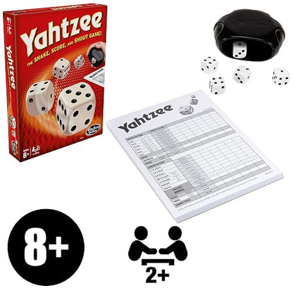 Hasbro Yahtzee Classic Game, Dice Games Clear Printing with Correct Scoring Instruction