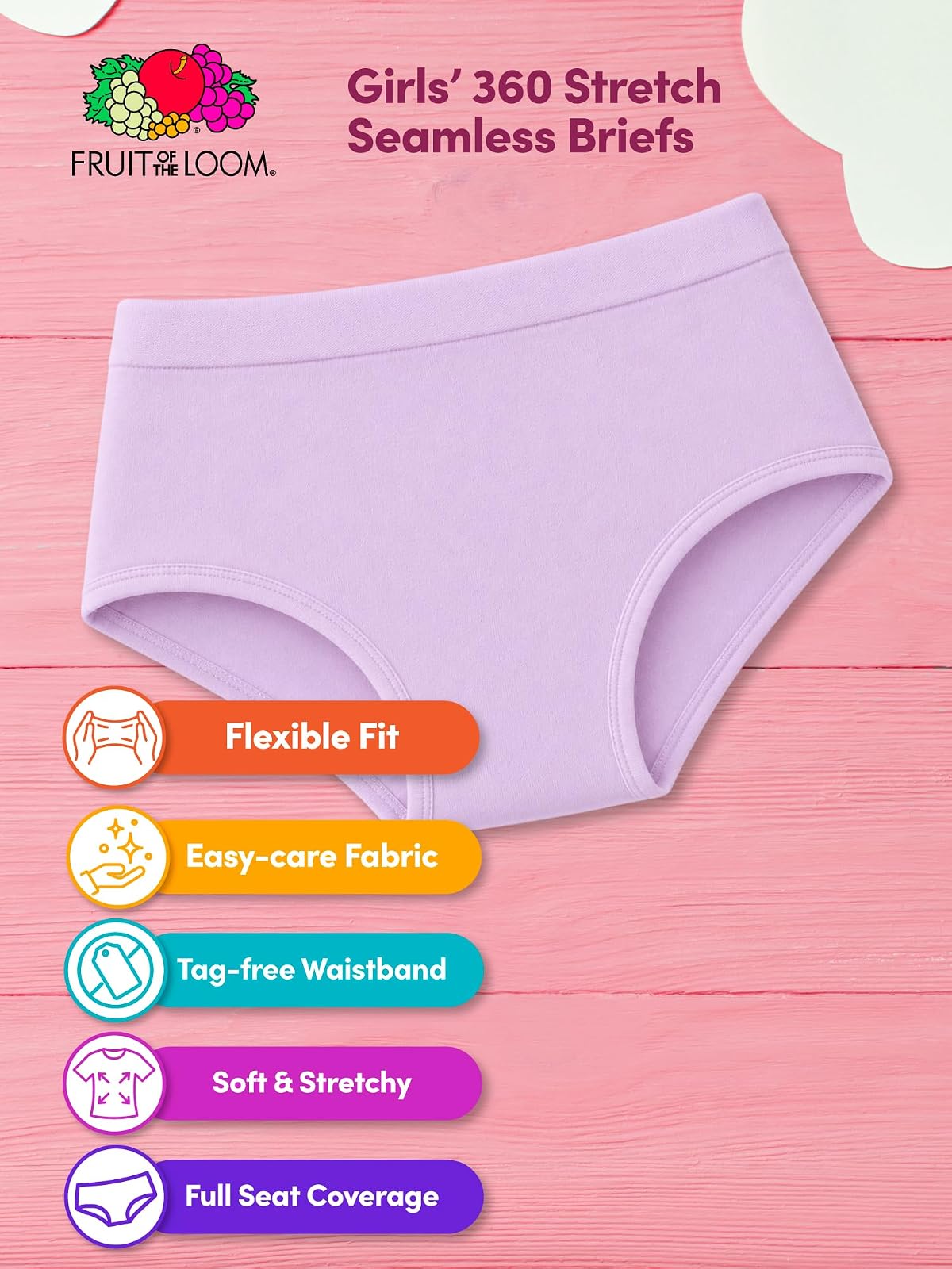 Fruit of The Loom Seamless Underwear Multipack Ropa Interior Niñas