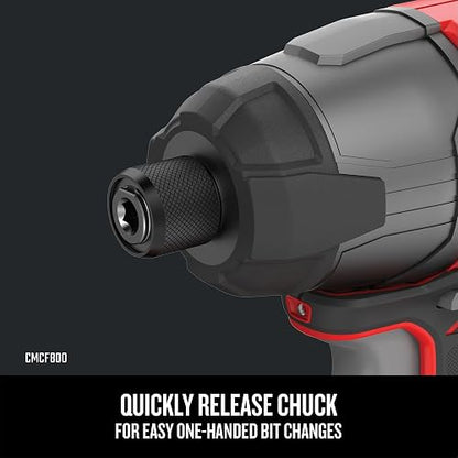 CRAFTSMAN Kit Taladro Inalámbrico y Atornillador Impacto 20V, CMCK200C2 | Kit Taladro Inalámbrico, Atornillador de Impacto, 20V, Incluye 2 Baterías, Bolsa de Herramientas