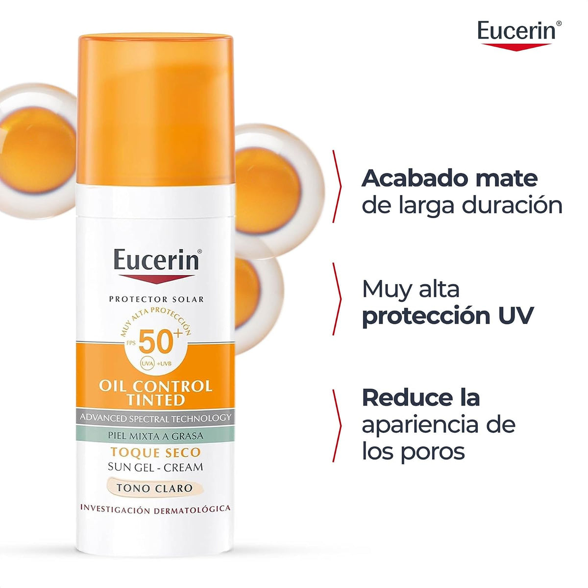 Eucerin Eucerin Sun Oil Control Fps 50+ Tono Claro 50Ml