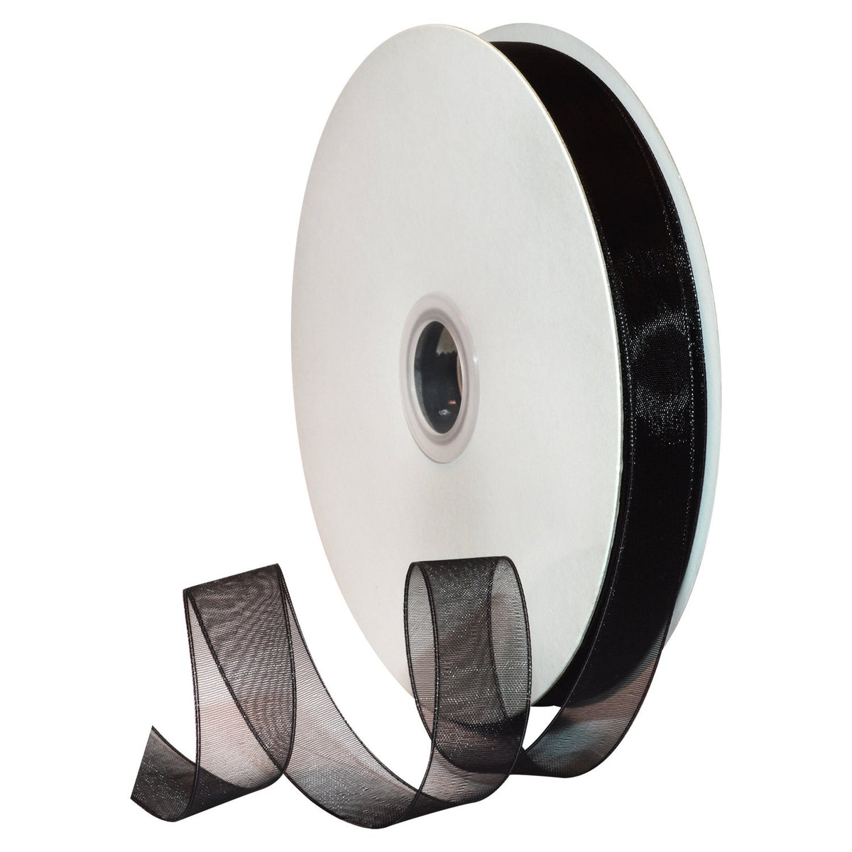 Morex Ribbon 91803/100-613 Organdy - Cinta de nailon, 5/8 pulgadas por 100 yardas, color negro