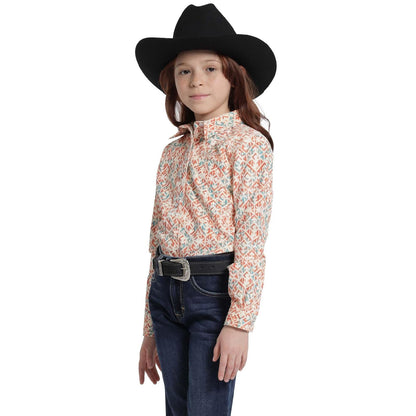 Wrangler Camisa para Niña, Multicolor, G