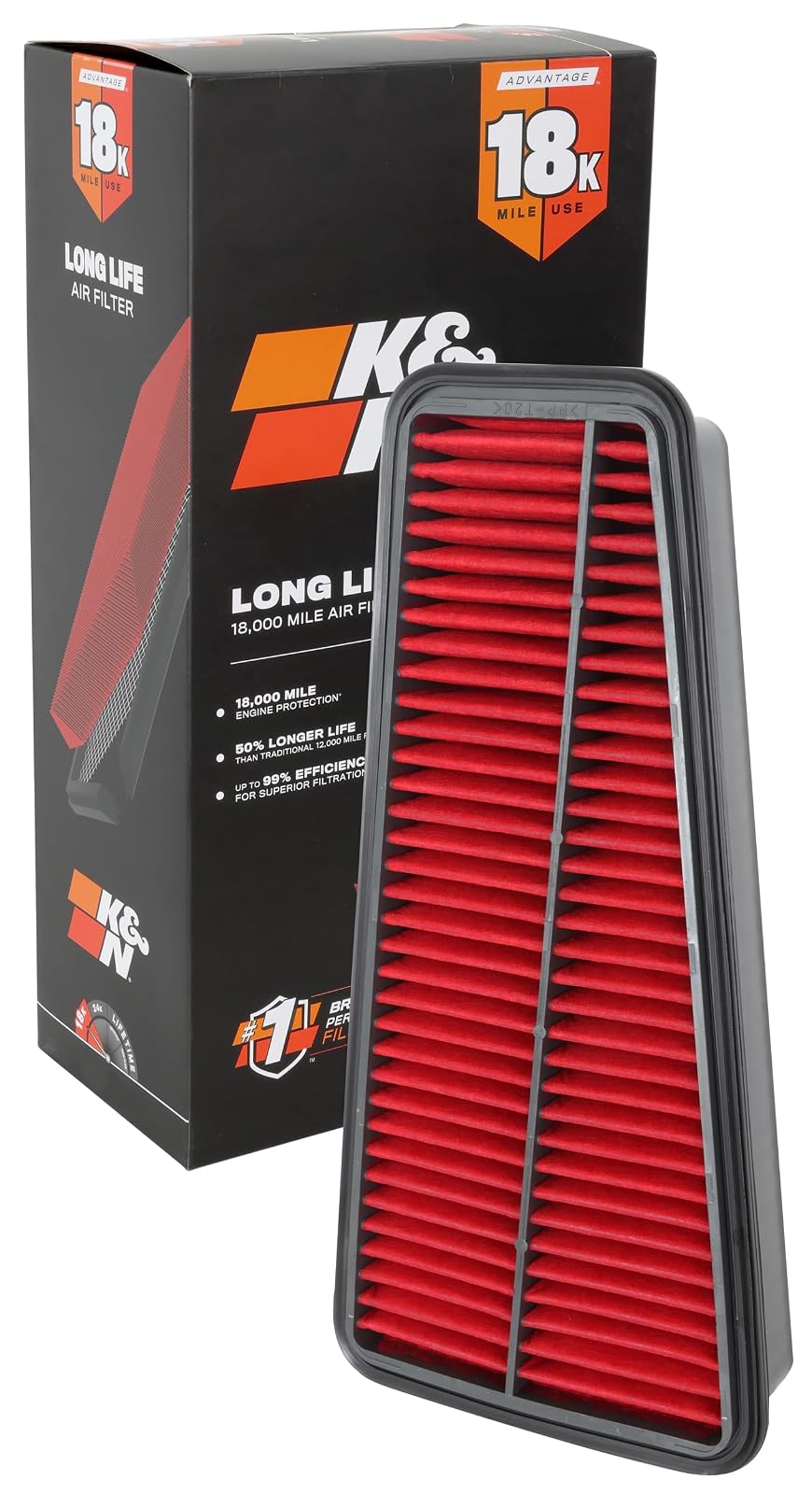 K&N KNA-2281 Filtro de Aire de Motor de Larga Vida 18000 Millas Compatible con Toyota 4Runner/Tacoma/Hilux/Land Cruiser V6 2002-2015