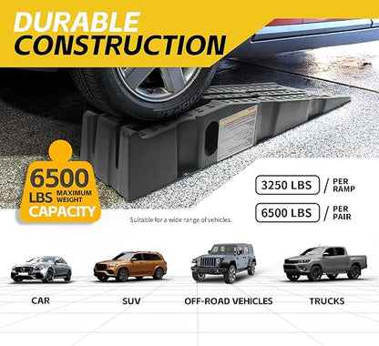 MaxxHaul 50947 - Rampa apilable para vehículo de Automóvil de 6000 Libras, Capacidad por par de 3500 Libras por rampa, Paquete de 2