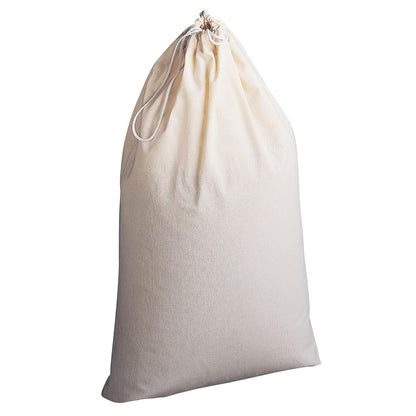 Household Essentials 120 100-Percent Cotton Drawstring Laundry Bag with Cordlock, Natural - Beige