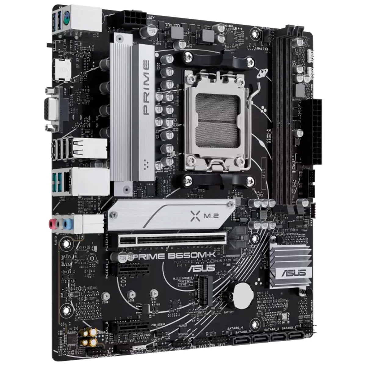 ASUS Tarjeta Madre Prime B650M-K AM5 2X DDR5 2X M.2 PCIe 4.0 USB-C Micro ATX