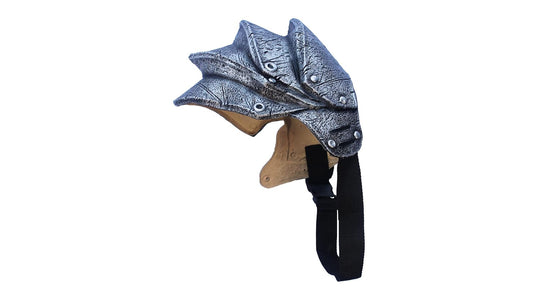 Pauldron Silver, Accesorio para Disfraz de Hombreras de Plata, Complemento de Hombros Armadura Ideal para Halloween y Fiesta de Disfraces