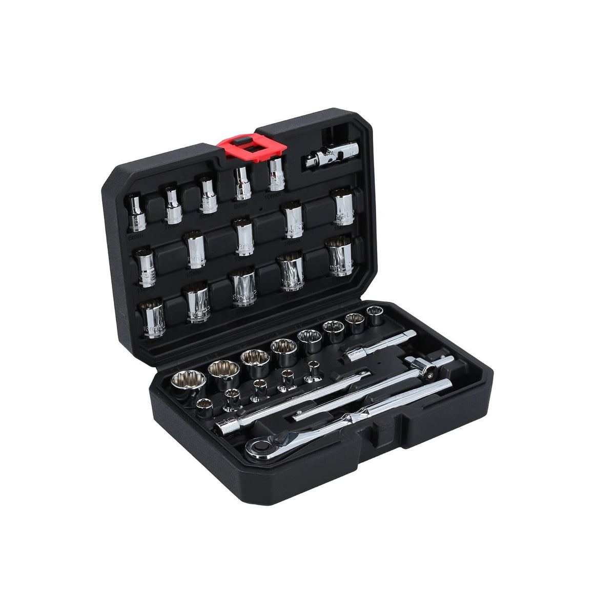 Urrea Herramientas 5200CB Urrea Juego de dados y accesorios 3/8" de 33 piezas en estuche plástico, color, pack of/paquete de 33