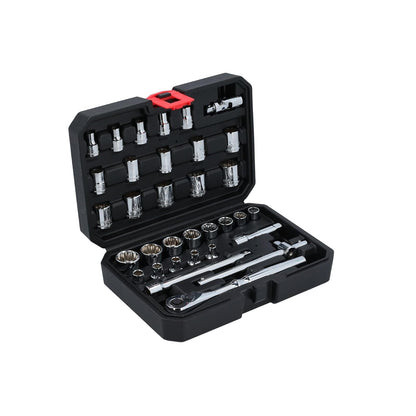 Urrea Herramientas 5200CB Urrea Juego de dados y accesorios 3/8" de 33 piezas en estuche plástico, color, pack of/paquete de 33