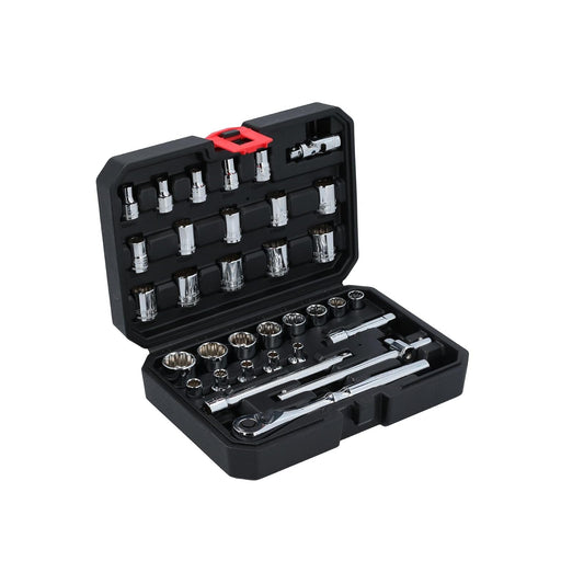 Urrea Herramientas 5200CB Urrea Juego de dados y accesorios 3/8" de 33 piezas en estuche plástico, color, pack of/paquete de 33