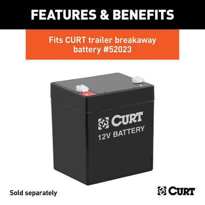 CURT Caja de Batería Breakaway para Remolque 52022, Plástico Negro