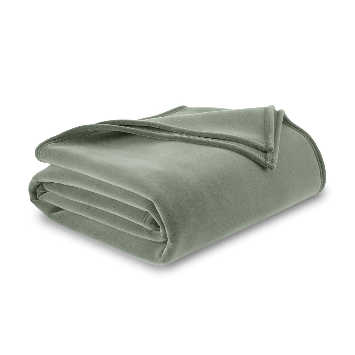 Vellux Manta Original, Individual, Verde Musgo, Twin 66" x 90", 1 | Aislamiento de nailon suave, ligero, lavable a máquina, para todas las estaciones, apto para mascotas