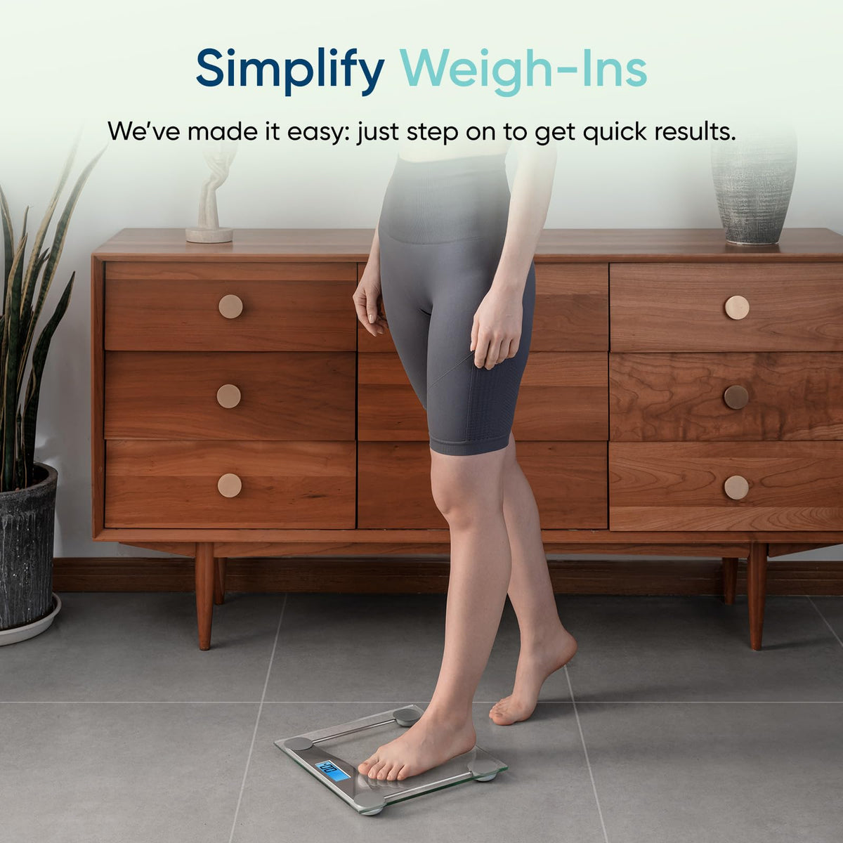 Etekcity Digital Body Weight Bathroom Scale With Body Tape Measure, Tempered Glass, 400 Pounds Scales