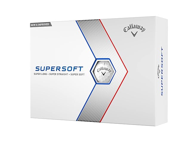 Callaway Juego de 12 Pelotas de Golf Unisex Supersoft 23 de Alto Rendimiento, Color Blanco