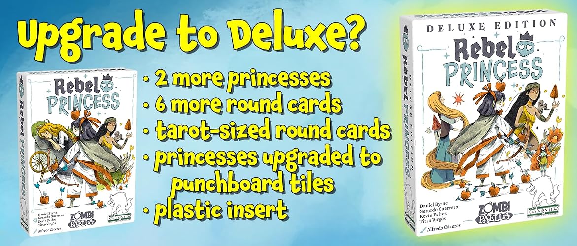 Rebel Princess Standard Edition, mezcla definitiva de tema y estrategia, juego de cartas adictivo de ritmo rápido, perfecto para noches de juego, más de 3 jugadores de 15 + 45 minutos, de The Creators