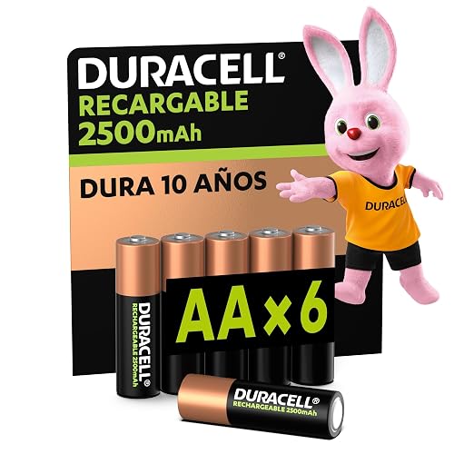 Duracell Pila Recargable AA - Pack x6 2500mAh