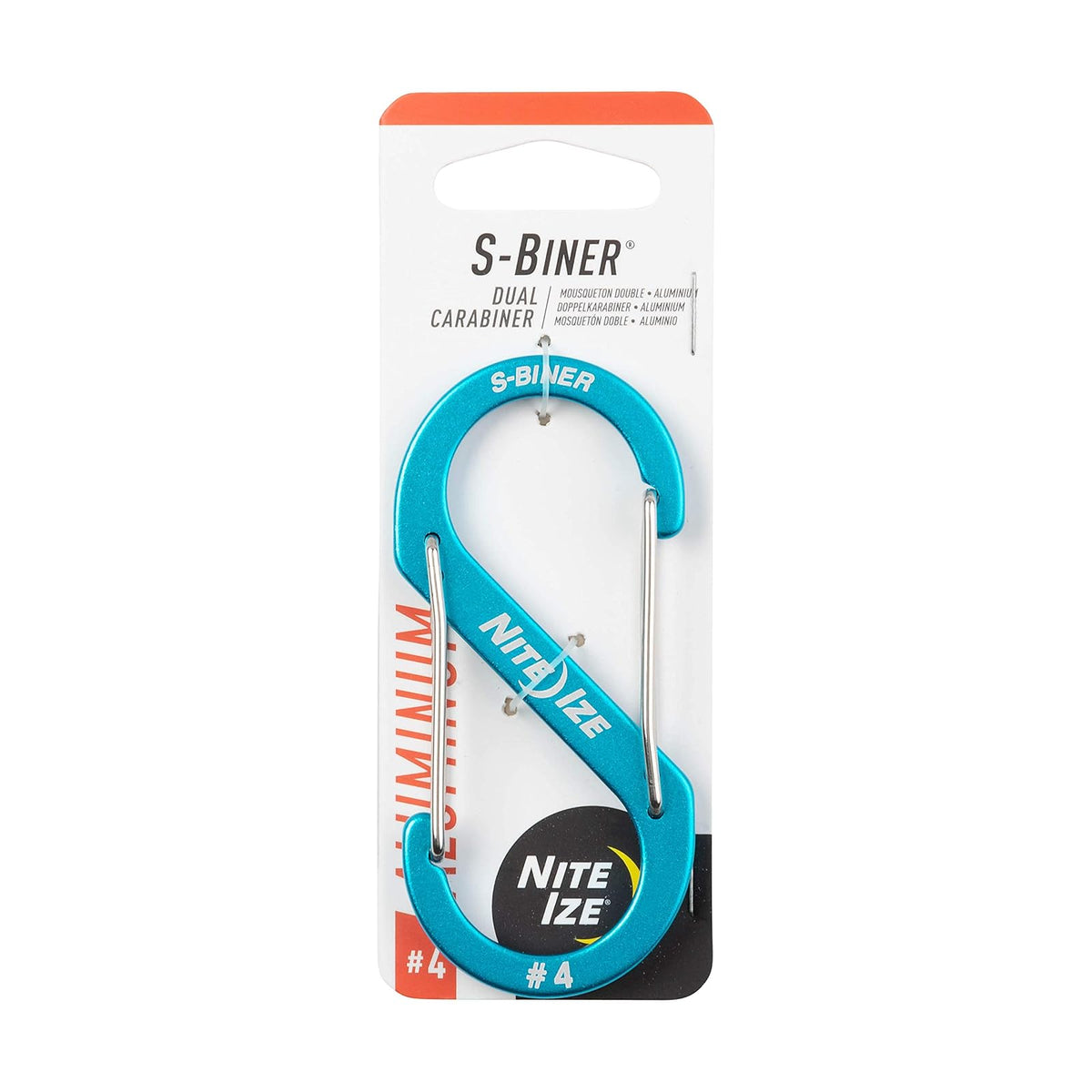 Nite Ize sba4–03-r6 S-Biner Dual Mosquetón Aluminio # 4-Blue