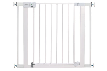 Safety 1st - Puerta para bebé con cierre automático y fijación a presión, para espacios desde 74 hasta 96 cm