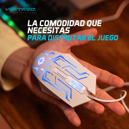 PERFECTCHOICE Mouse Gamer Alámbrico 3600 dpi Ajustable 6 Botones V-930587 Legacy VORTRED