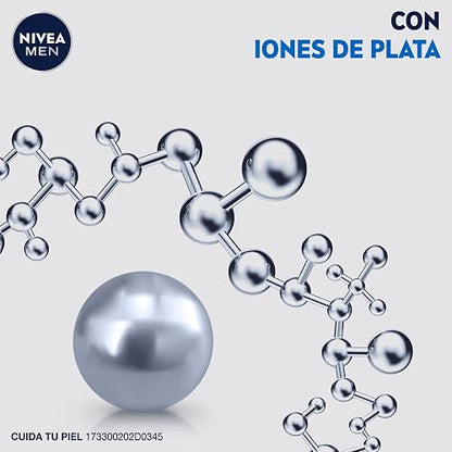 NIVEA MEN Loción Aftershave Silver Protect (100ml) Antibacterial con Iones de Plata Después Afeitado con Manzanilla y Pro Vitamina B5