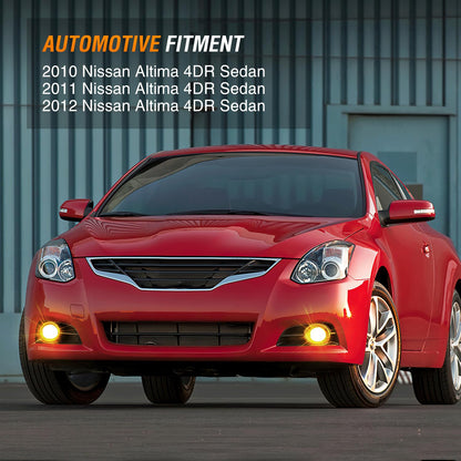 Nilight Conjunto de Luz Antiniebla Compatible con Nissan Altima 2010-2012, Lente Transparente, Bombillas H11 12 V 55 W, FOG-H70