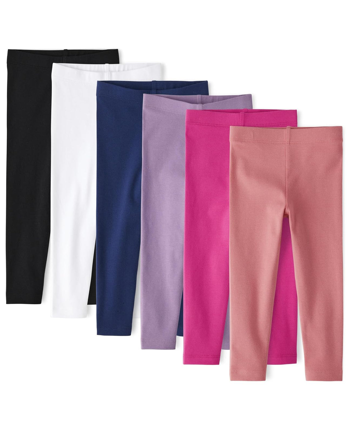 The Children's Place Pack de 6 Leggings sólidos básicos para niños pequeños Leggings para bebés niñas