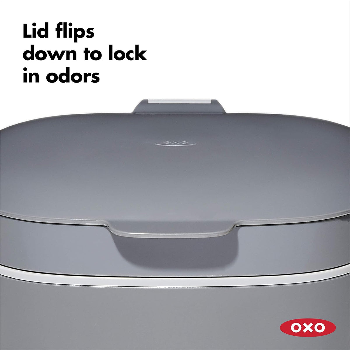 OXO Good Grips - Contenedor de compostaje fácil de Limpiar, carbón, 1.75 galas/6.62 l, plástico, 8.3 Pulgadas de Largo x 10.15 Pulgadas de Ancho x 12 Pulgadas de Alto